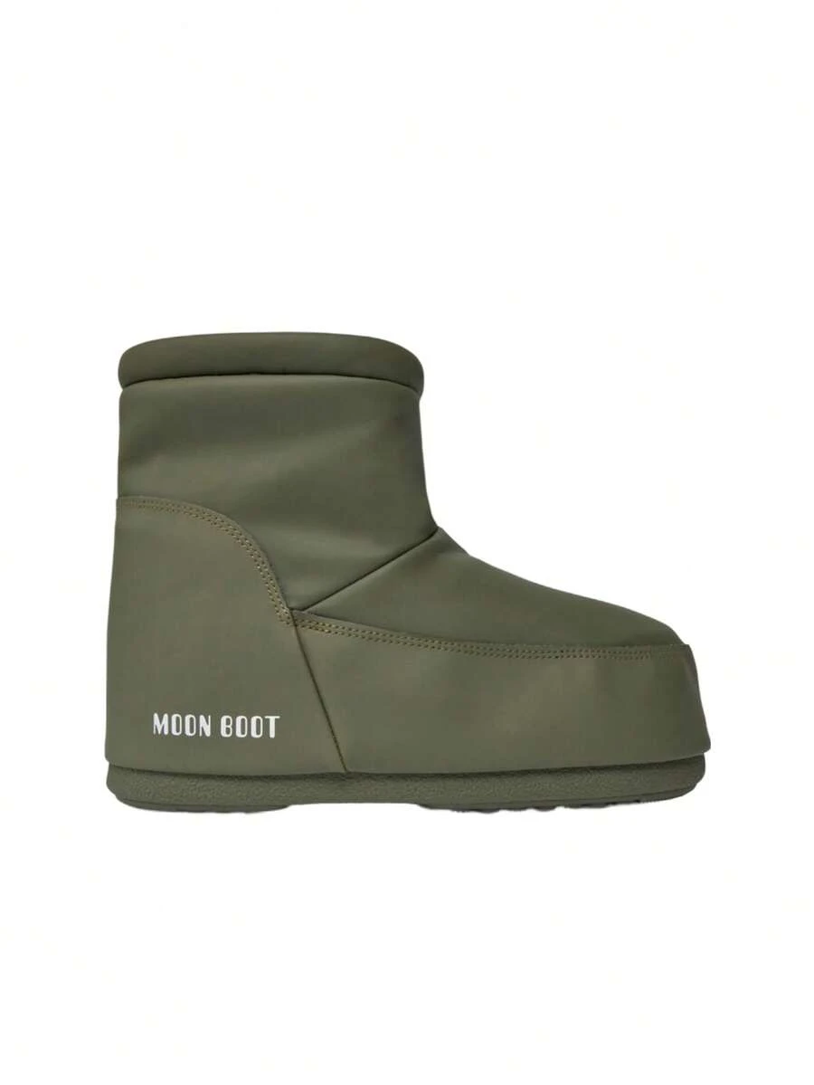 Moon Boot Low Nolace Rubber Women's Snow Boots Black 80D1409410 - Craie - Voir 1
