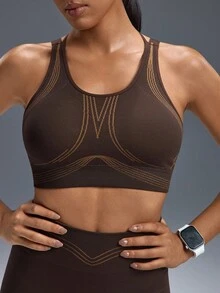 Powerista Women Sports Bras - Brown - View 2