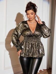 Cravure Blusas de talla grande para Halloween - Dorado - Ver 8