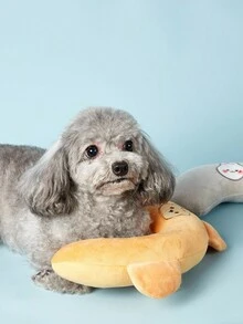 PETSIN 1 件装舒缓狗猫枕头，柔软蓬松的狗床枕头，U 型缓解焦虑狗颈枕，宠物舒缓玩具，用于缓解关节疼痛并改善睡眠质量 - 彩色 - 查看 4