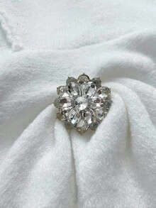 Elenzga Women's Elegant Christmas & New Year White Daily Open Shoulder Solid Color Shawl Collar Off Shoulder Long Sleeve Metal Rhinestone Decor Ruched Fitted Short Plus Size Knit Sweater - White - View 8