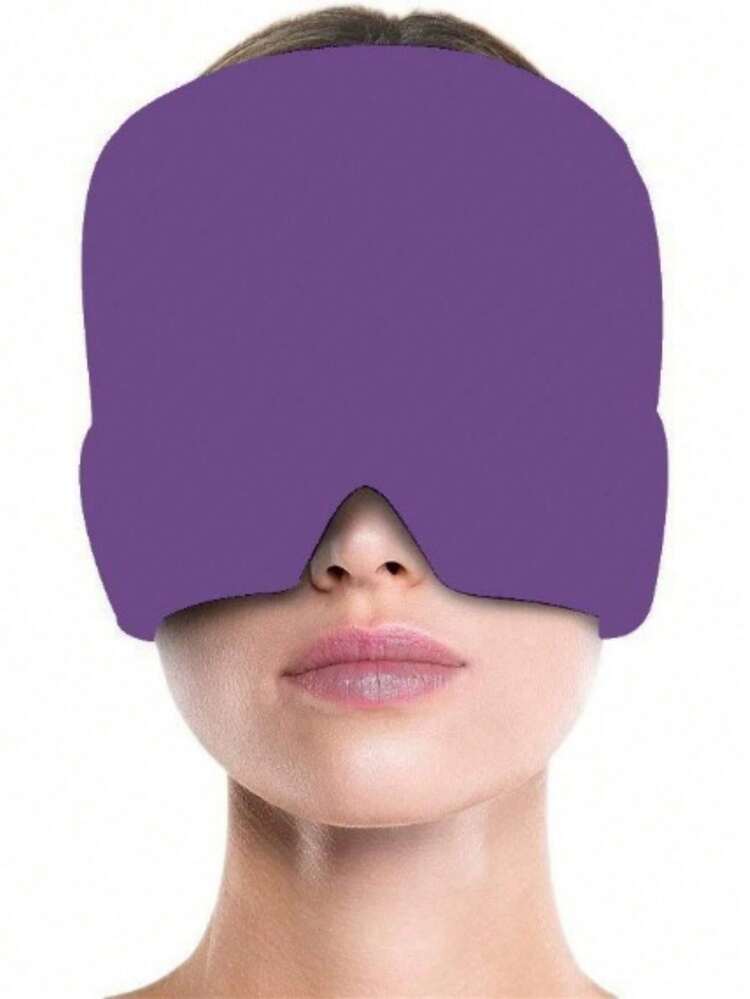 SHEIN 1 件装冷却凝胶冰袋头帽，冷/热疗法缓解头痛，舒缓偏头痛，冷敷睡眠面罩，凝胶冰帽用于头部和眼睛的物理冷却，减轻头痛和肿胀 - 黑色 - 查看 12