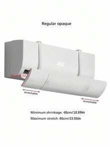 SHEIN 1个可调节空调出风挡板，（PET）可调节透明出风口挡板，可调节出风罩，防直吹空调出风挡板，可左右上下调节位置 - 白色 - 查看 4