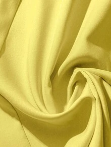 GlowEve 女士纯色单排扣优雅办公室女士直筒裙 - 黃色 - 查看 3