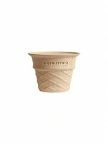 Joivida 1pc Original Design Ice Cream Cone-Shaped Ceramic Flower Pot, Creative & Exquisite Plant Pot, Stylish & High-End, Ideal For Home Décor, Outdoor Balcony Succulent Planter, Gift Present, Garden Planting Pot - Multicolor - View 8