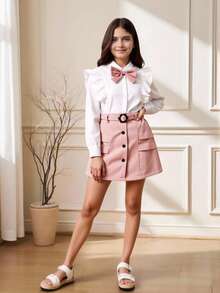 女童（大）兩件套 - 粉色 - 查看 10