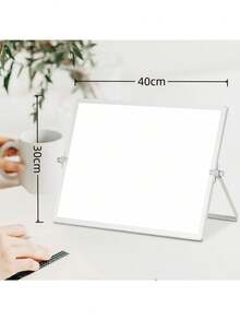 1pc Random Aluminum Alloy Frame Tabletop Whiteboard, Double-Sided Folding Magnetic Dry Erase Board, Office Supplies Back To School