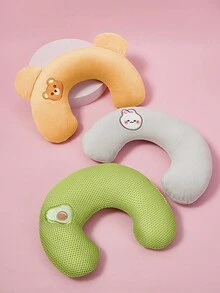 PETSIN 1 件装舒缓狗猫枕头，柔软蓬松的狗床枕头，U 型缓解焦虑狗颈枕，宠物舒缓玩具，用于缓解关节疼痛并改善睡眠质量 - 彩色 - 查看 1