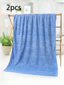 1/2 件超强吸水超细纤维狗毛巾 - 速干宠物美容浴巾，带有柔软卡通印花设计，适合小型犬到大型犬，可手洗 - 彩色 - 查看 19