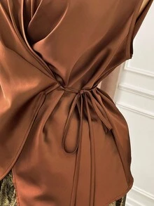 DreamSkyne 万圣节大码衬衫 - 棕色 - 查看 2