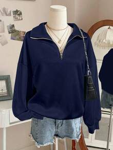 Lalippa Women's Loose Zip-Up Hoodie