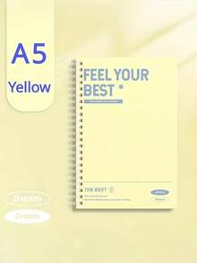 SHEIN 6 包 60 120 页 A5 B5 83x59 英寸螺旋笔记本学院横线 7 毫米厚纸板封面 6 种颜色学习笔记日记写作返校办公用品线圈笔记本大容量厚简约时尚多色笔记本适合学生女士工作家庭夏季秋季文具礼物