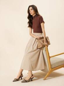 CUCCOO BASICS Women's Fashion Khaki Buckle Strap Pointed Toe High Heel Pumps, Suitable For Commuting, Party, And Dating For Christmas