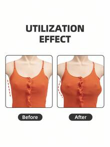 SHEIN 1 Pair Waterproof & Sweat-Resistant Double-Sided Adhesive V-Shaped Cleavage Enhancing Bra Pads - Brown - View 7