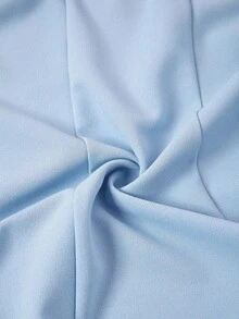 Ellevyn Women's Autumn/Winter Fashion Commuter Jacket & Sequin Decor Dress Blue Set - Blue - View 10