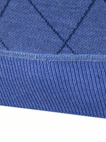 Manfinity Mode Men's Lightweight Half-Zip Knit Sweater Long Sleeve Pullover Sweater, Fall Winter - Blue - View 4