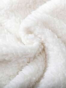 2 件套幼儿男童卡通刺绣 3D 耳朵设计羊毛连帽衫和裤子套装，适合秋冬季日常穿着和各种场合