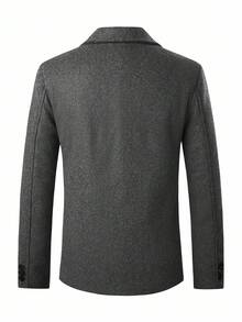 Manfinity Homme 男士时尚百搭长袖大衣，秋冬灰色西装外套