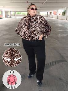 Enliva Melanieangelese Women's Plus Size Workwear Casual Jeans With Pockets, Versatile, Fall Women Clothes, For Apple Rounded Body Shape