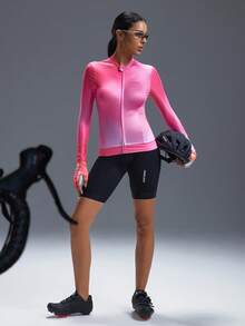 Powerista 女士时尚渐变色长袖修身骑行服