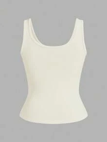 Slaydiva 3 chiếc/gói Áo ba lỗ cổ chữ V khoét sâu màu đen + trắng đơn giản thường ngày dành cho nữ - Hồng - Xem 4