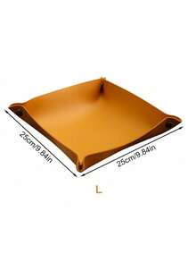 Cirelle 1 件可折叠时尚复古皮革储物托盘，非常适合珠宝、钥匙、硬币、手表、眼镜，提升舒适家居优雅生活，适用于客厅、卧室、办公桌、Rama 家庭风格，特别礼物