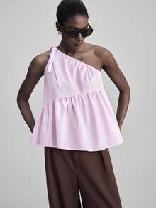 Ontre 女士秋冬斜肩蝴蝶结抽绳宽松上衣，都市通勤商务休闲衬衫，OL教师款，万圣节、圣诞派对优雅装扮 - 紫色 - 查看 3