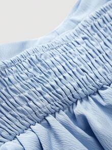 Tween Girl Sweet Ruffle Trim Camisole Tank Top, Summer - Baby Blue - View 6