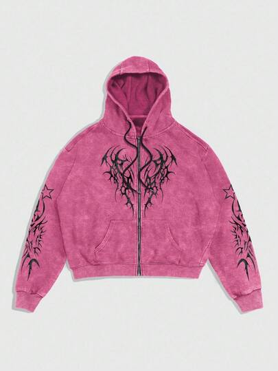 Street Life sweat-shirt à capuche style gothique pour hommes avec imprimé flocon de neige, fermeture éclair avant. Automne, Halloween