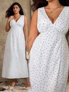 Flirla Vestido elegante y romántico de estilo francés minimalista y versátil con espalda descubierta, hombros descubiertos, textura de flores pequeñas, corte evasé, espalda abierta, ajuste ceñido y largo para mujer en verano - Multicolor - Ver 1