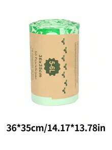 SHEIN 100/50 pièces Sacs poubelle de 6L/10L/30L - Sacs poubelle compostables pour cuisine, salle de bain, chambre et plus - Sacs à déchets verts pour le nettoyage, les produits de base de la maison, sacs poubelle