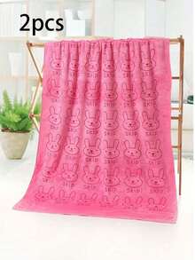 1/2 件超强吸水超细纤维狗毛巾 - 速干宠物美容浴巾，带有柔软卡通印花设计，适合小型犬到大型犬，可手洗 - 彩色 - 查看 18