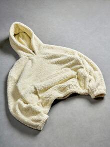 Manfinity EMRG Áo hoodie dài tay có túi màu trơn, dáng rộng, thường ngày cho nam, mùa thu - Màu be - Xem 3