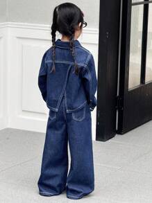 SHEIN 女童（小）牛仔套裝