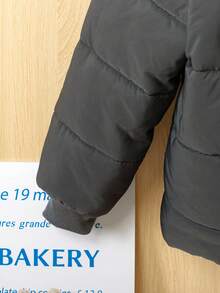 Genkimix Kids 秋冬新款简约厚连帽夹克，适合青少年男孩休闲宽松拉链外套