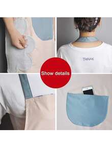 1 件可调节颈部厨房围裙，带 1 个口袋，防水防油烹饪厨师围裙，男女通用厨房和餐饮工作围裙 - 多色 - 查看 6