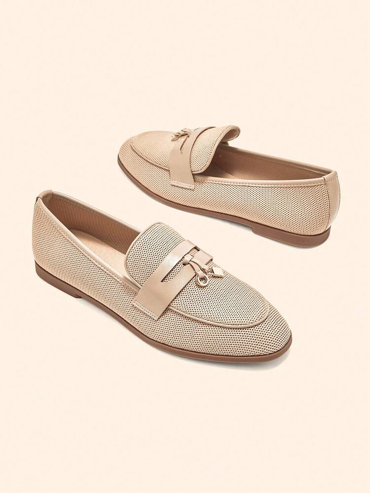 CUCCOO BASICS Women's Apricot Color With Gold Accent Fashionable Comfortable Flats