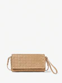 Maija Women's Fashionable Woven Crossbody Bag For Daily Use - Khaki - View 5