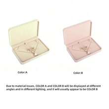 1pc (Give Her A Complete Set Of Romance) Retro Simple Rings, Necklaces, Bracelets, Jewelry, Gold, Jade, Jewelry, Jewelry Sets, High-Grade Flannel Storage Sets, Jewelry Display Props, Wedding Gift Essentials (Red, Gray Optional) Valentine's Day Back To School - 彩色 - 查看 11