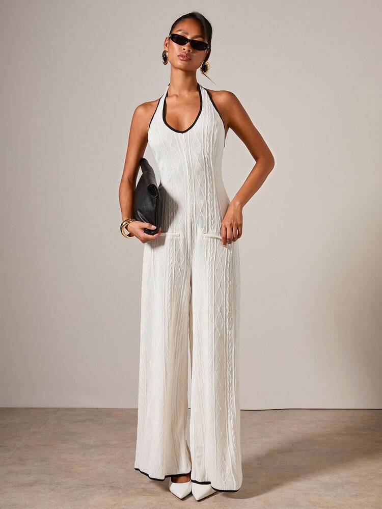 COSMINA 女士性感露背吊带连体裤，夏季 - 彩色 - 查看 3