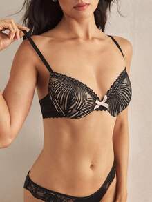 Charlaine 1 Peça Sutiã com Bojo Rendado Feminino