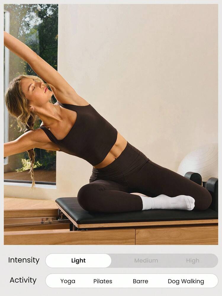 26" FeatherFit™-Ribbed No Front Seam Side Pockets High-Rise Waist Leggings Low Impact Yoga Pilates Studio Daily Casual Wear  Spring Summer