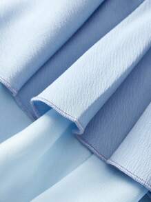 Tween Girl Sweet Ruffle Trim Camisole Tank Top, Summer - Baby Blue - View 4