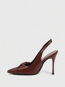 CUCCOO SZL Women's Back Strap Butterfly Decor Lolita Style High Heel Pumps, Wine Red