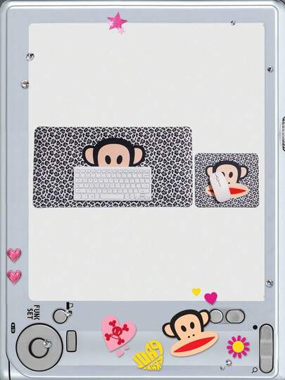 Paul Frank X ROMWE Tapis de souris épais, imperméable et antidérapant avec motif de singe de dessin animé