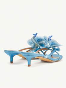 CUCCOO CHICEST Giày cao gót thấp gót vuông họa tiết hoa diên vĩ vàng dành cho nữ, thanh lịch, thích hợp cho kỳ nghỉ, hẹn hò, bãi biển, phong cách Boho, mùa hè - Màu xanh bạc hà - Xem 10