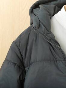 Genkimix Kids 秋冬新款简约厚连帽夹克，适合青少年男孩休闲宽松拉链外套