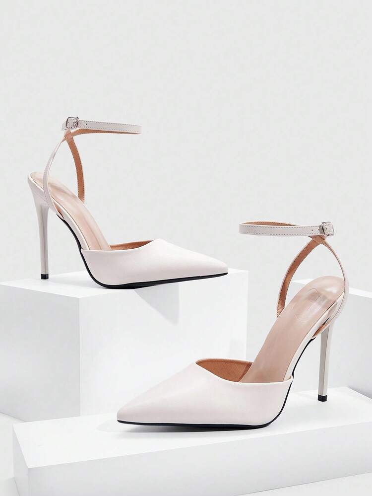 CUCCOO SZL Women's Fashion Slingback High Heel Pumps With Decorative Buckle For Christmas Spring Shoes