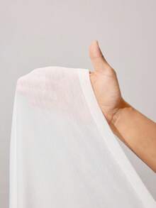 CourtClass Women's Lightweight Textured Fabric Backless Hooded Long Sleeve Casual Sports T-Shirt For Tennis, Golf, Daily Wear - White - View 8