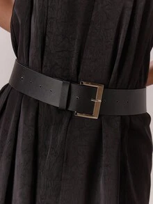 MUSERA Đầm maxi cổ cao, thắt lưng, dáng suông, gợi cảm, thích hợp cho các dịp đi chơi đêm, dự tiệc cưới, nghỉ mát, tiệc tùng, lễ tốt nghiệp, thanh lịch. - màu đen - Xem 6